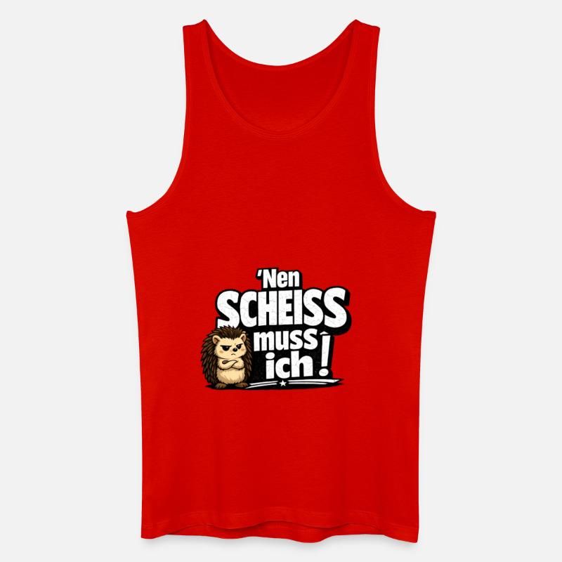 Nen Scheiss Muss Ich Igel - Männer Bio Tank Top - Rot