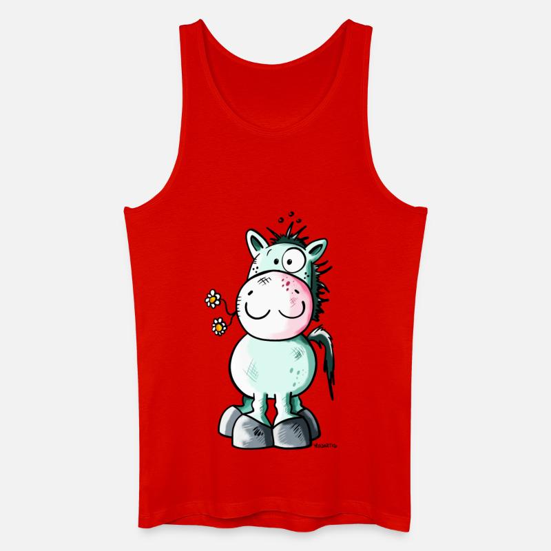 Das Pferd - Männer Bio Tank Top - Rot