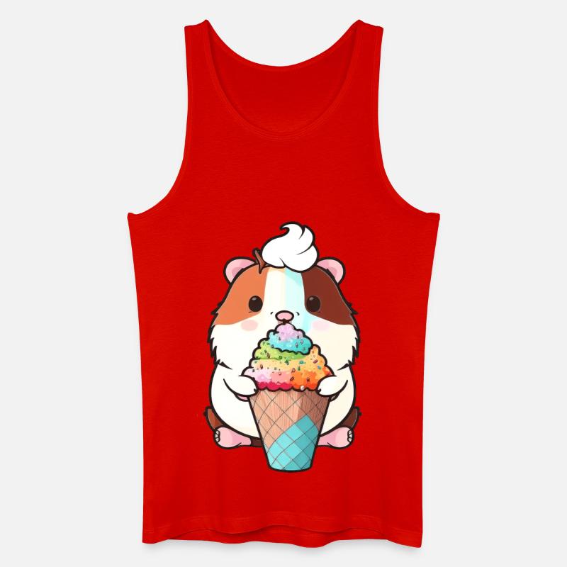Kleiner Hamster mit buntem Eis - Männer Bio Tank Top - Rot
