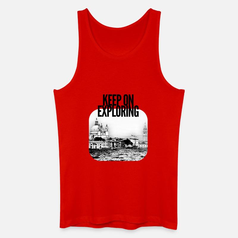 Exploring Venezia Stadtbild - Männer Bio Tank Top - Rot