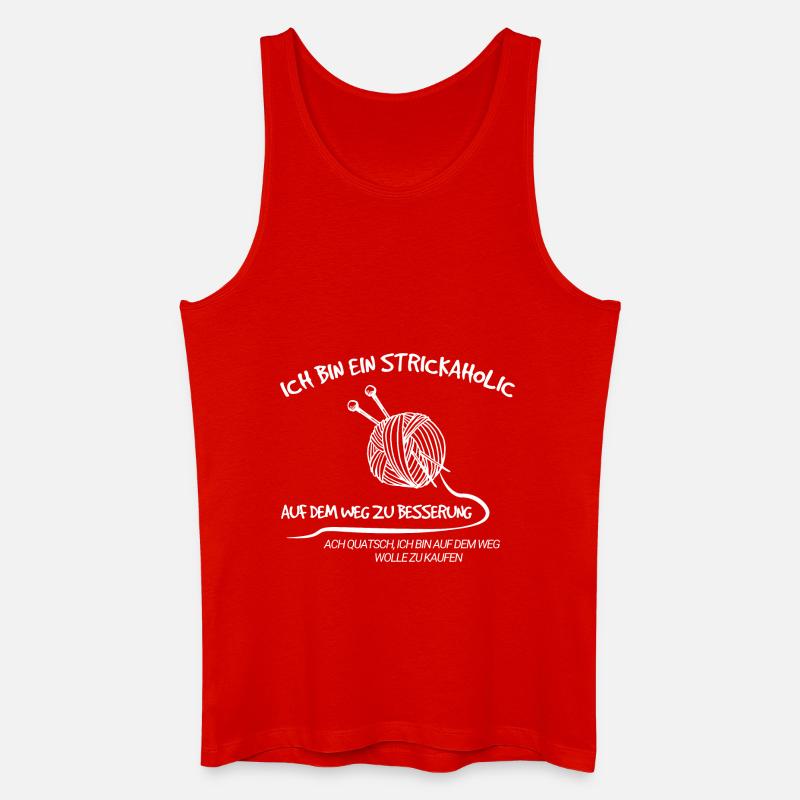 Stricken - Männer Bio Tank Top - Rot