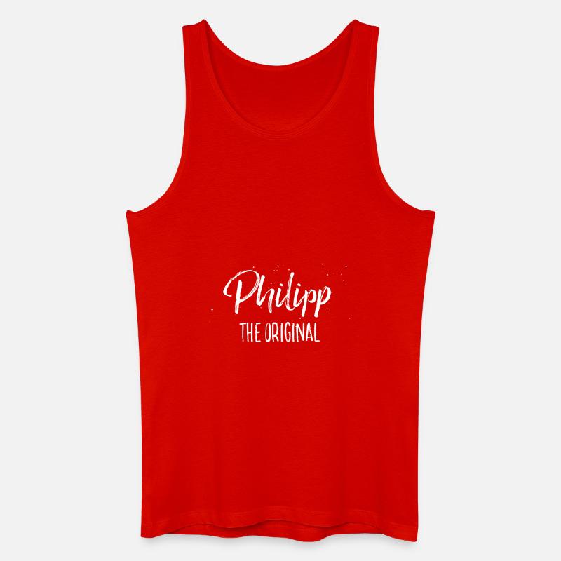 Philipp - Männer Bio Tank Top - Rot