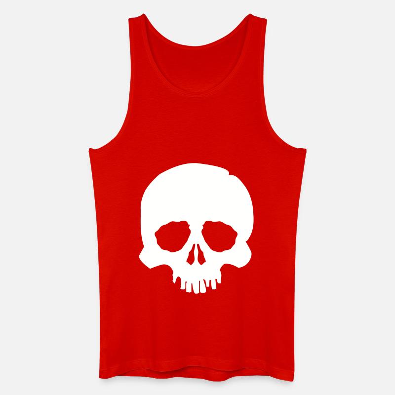 skull - Männer Bio Tank Top - Rot