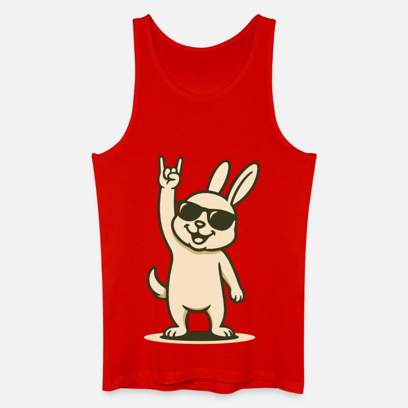 Rocker-Hasi mit Style - Männer Bio Tank Top - Rot