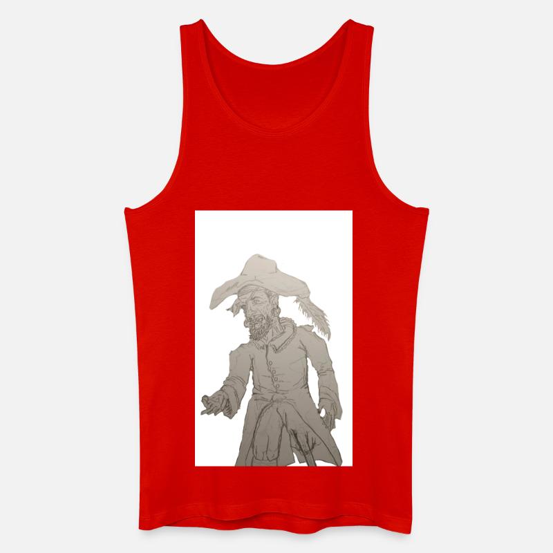Gieriger Pirat (Graphit) - Männer Bio Tank Top - Rot