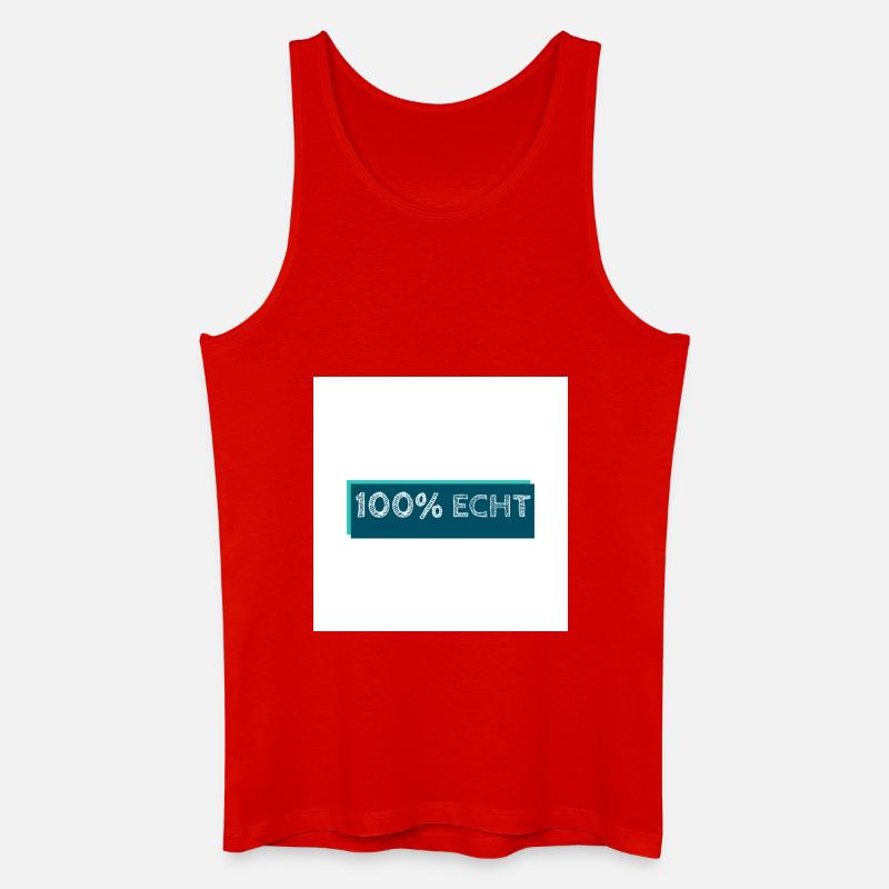 100% Echt - Männer Bio Tank Top - Rot