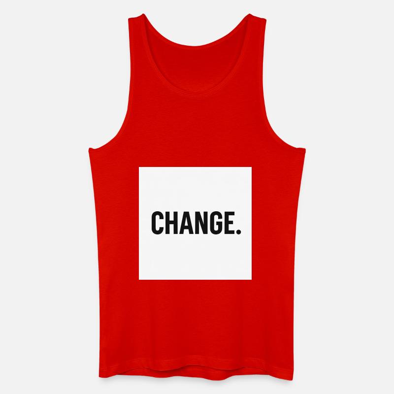 Change - Bold minimal statement - Männer Bio Tank Top - Rot