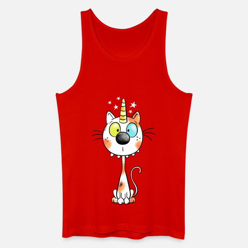 Katzecorn - Männer Bio Tank Top - Rot
