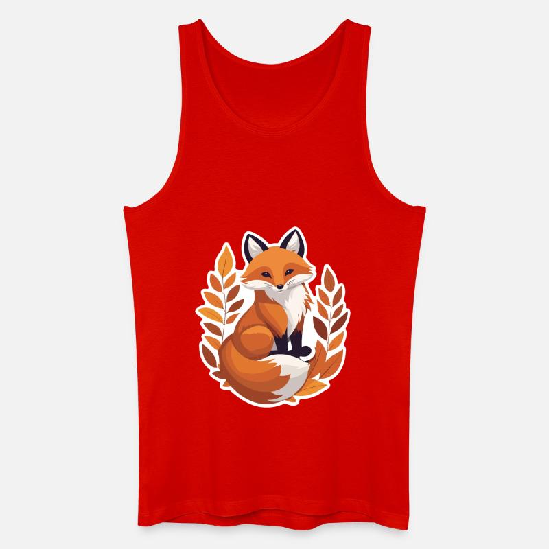 Fuchs im Herbst #3 - Männer Bio Tank Top - Rot