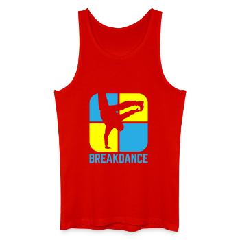 Breakdance - Männer Bio Tank Top - Rot - Vorne