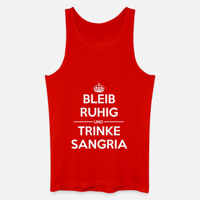 Bleib ruhig Sangria - Männer Bio Tank Top - Rot