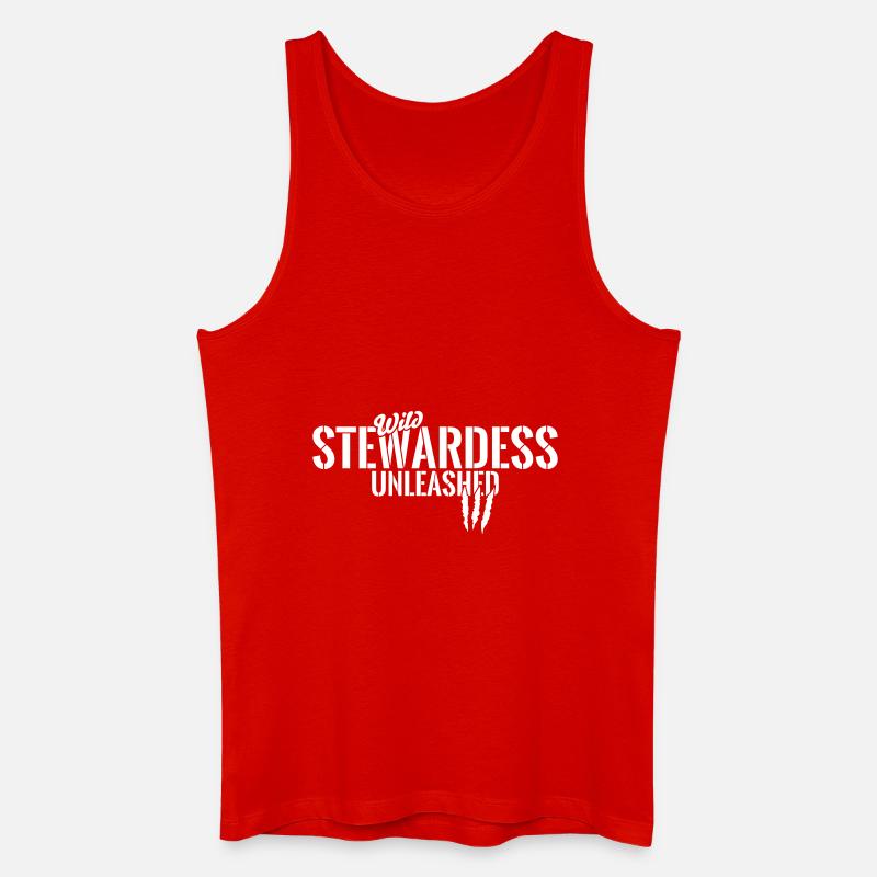 Wilde Stewardess entfesselt - Männer Bio Tank Top - Rot