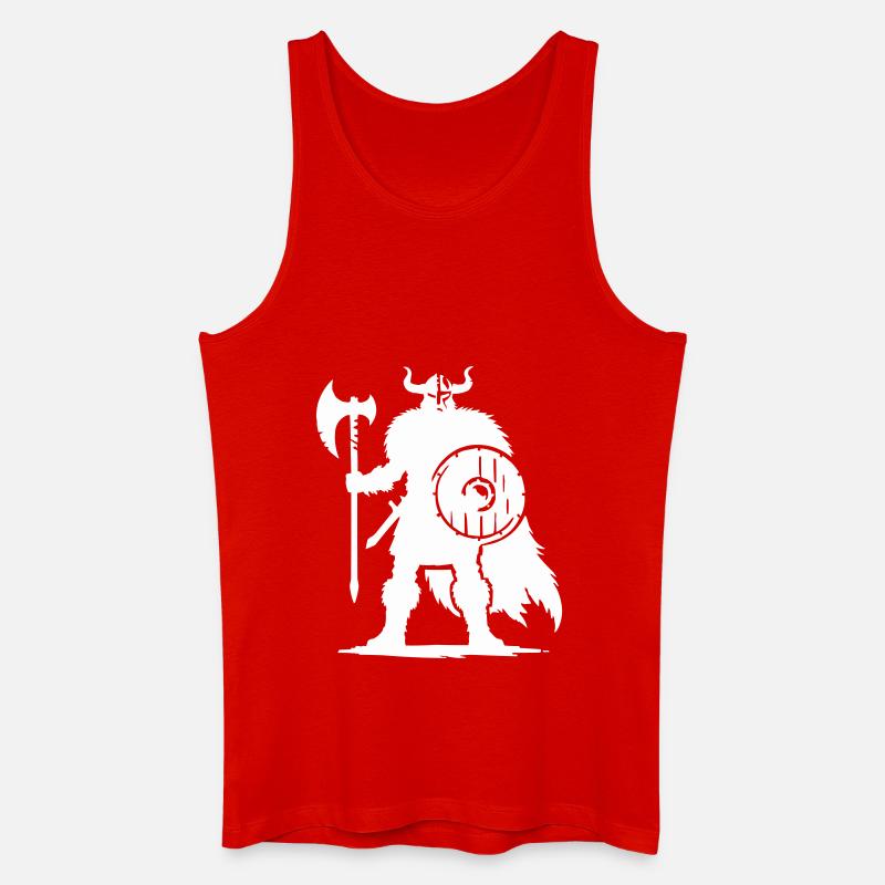 wikinger warrior - Männer Bio Tank Top - Rot