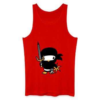 Bird Ninja Fighter Assassin Sword Ninja Star - Men’s Organic Tank Top - red - Front