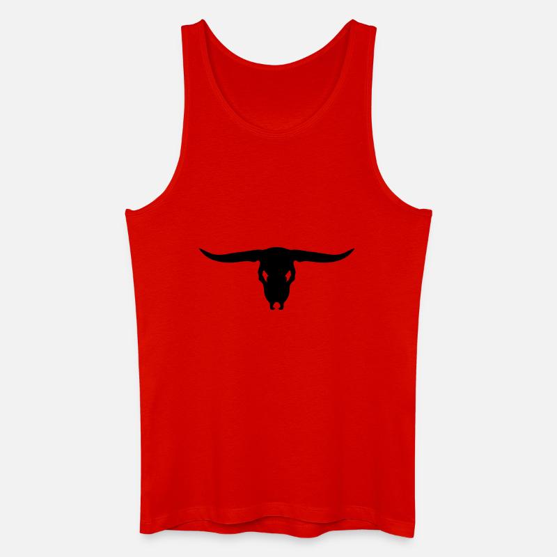 Schädel eines Bullen - Männer Bio Tank Top - Rot