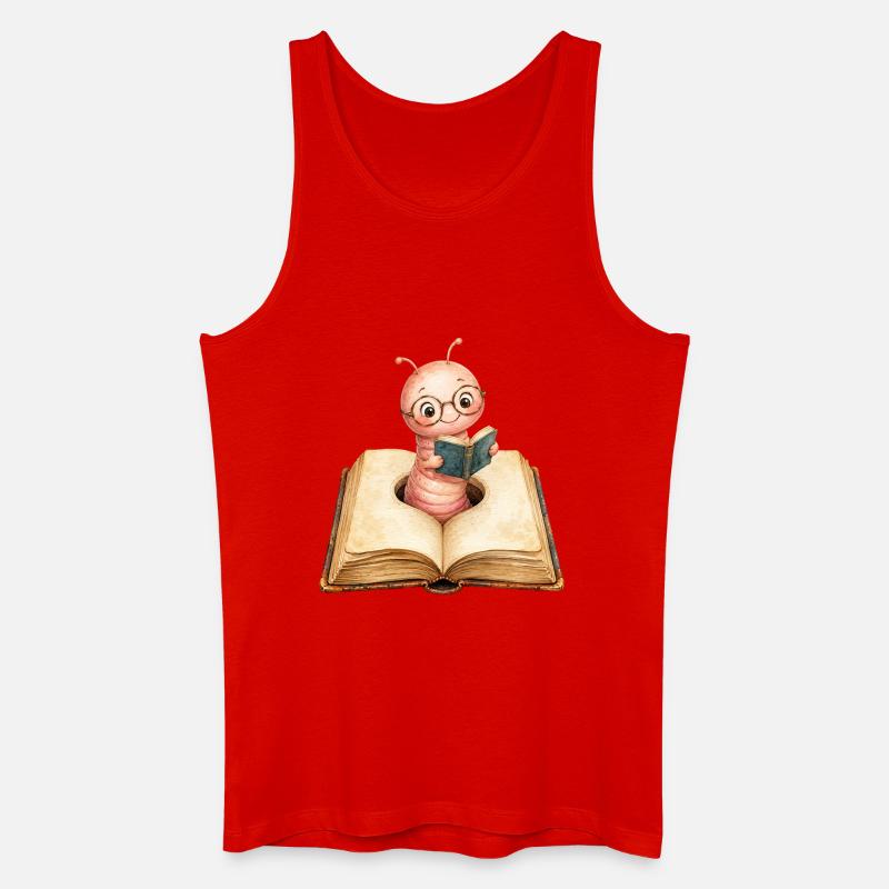 Bookworm - Men’s Organic Tank Top - red