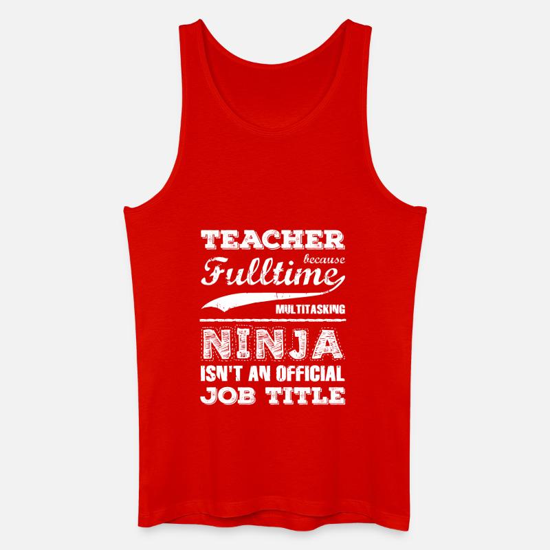 Teacher - Männer Bio Tank Top - Rot