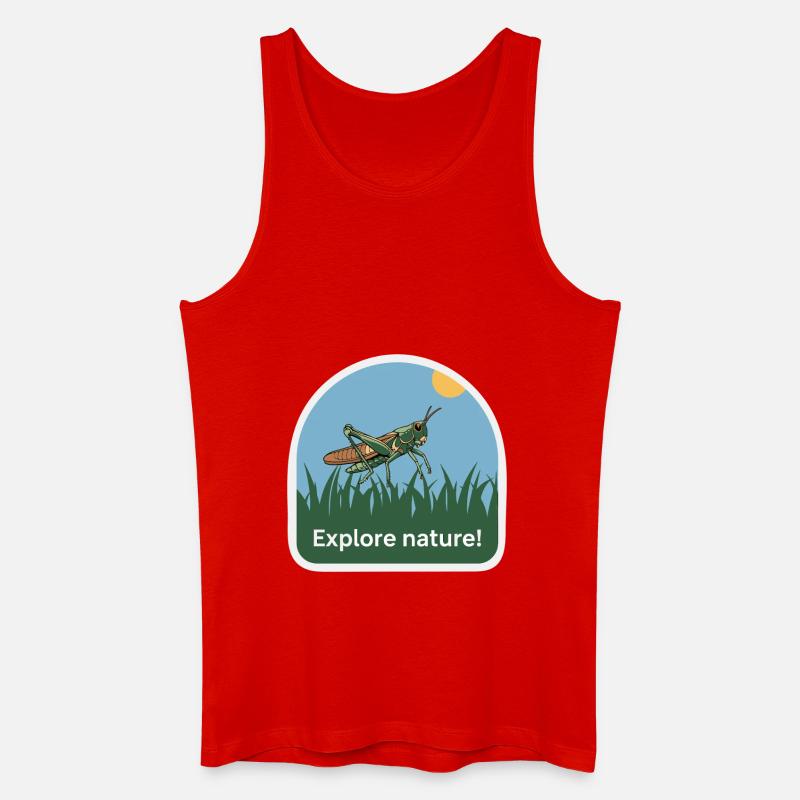 HEUSCHRECKE - Männer Bio Tank Top - Rot
