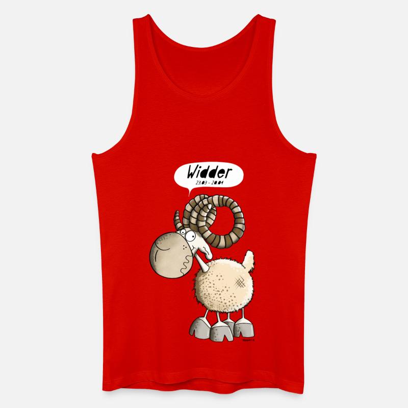 Lustiger Wilder Widder I Sternzeichen Geschenk - Männer Bio Tank Top - Rot