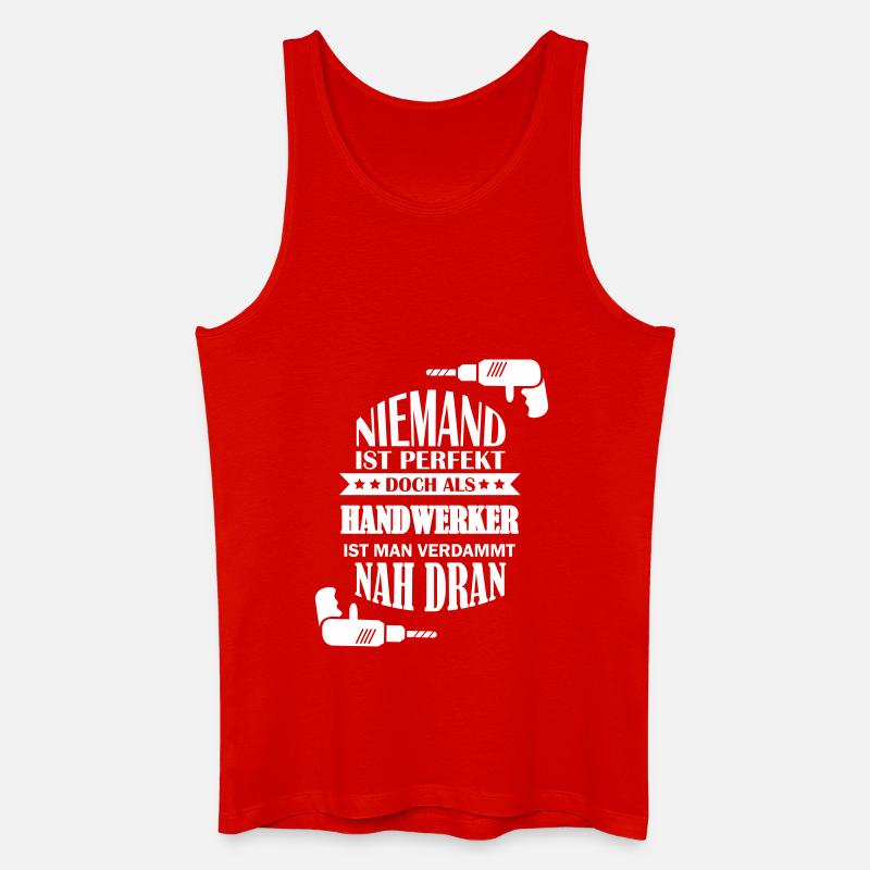 perfekter handwerker - Männer Bio Tank Top - Rot