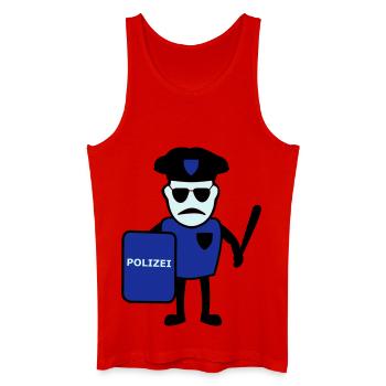 Policeman avec matraque - Débardeur bio Homme - rouge - Devant