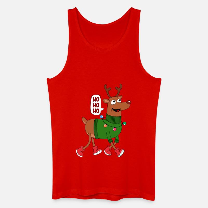Weihnachtshirsch - Männer Bio Tank Top - Rot