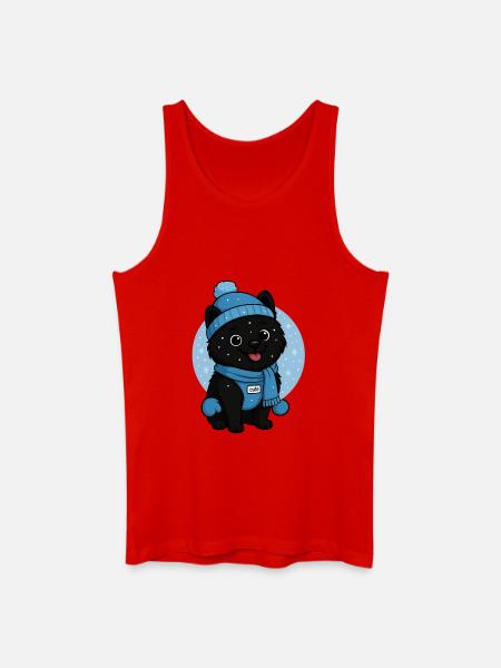 Cuddly Dog Winter Magic - Men’s Organic Tank Top - red