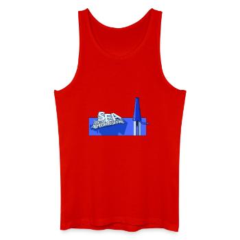 MEER DER GEDANKEN - Männer Bio Tank Top - Rot - Vorne