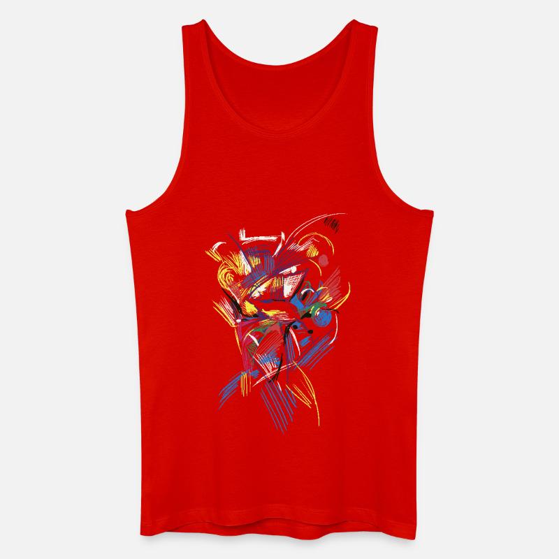 abstrakt - Männer Bio Tank Top - Rot