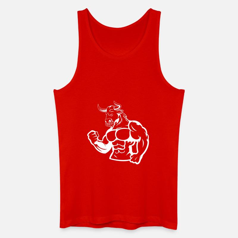 stier 1 - Männer Bio Tank Top - Rot