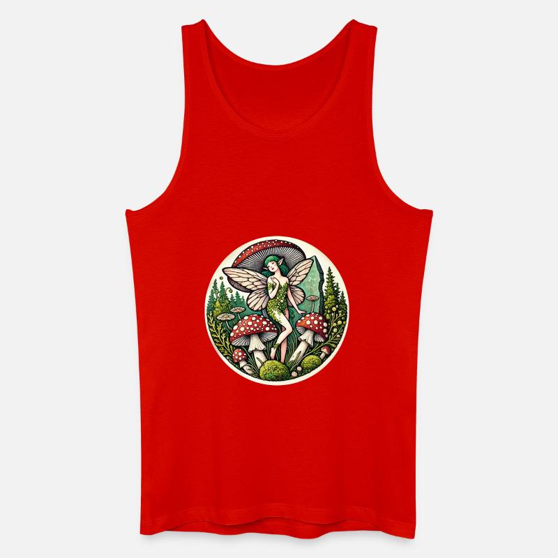 Pilz-Fee - Männer Bio Tank Top - Rot
