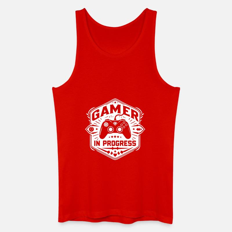Gamer in Progress - Männer Bio Tank Top - Rot