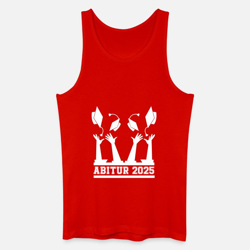 abitur 2025 - Männer Bio Tank Top - Rot