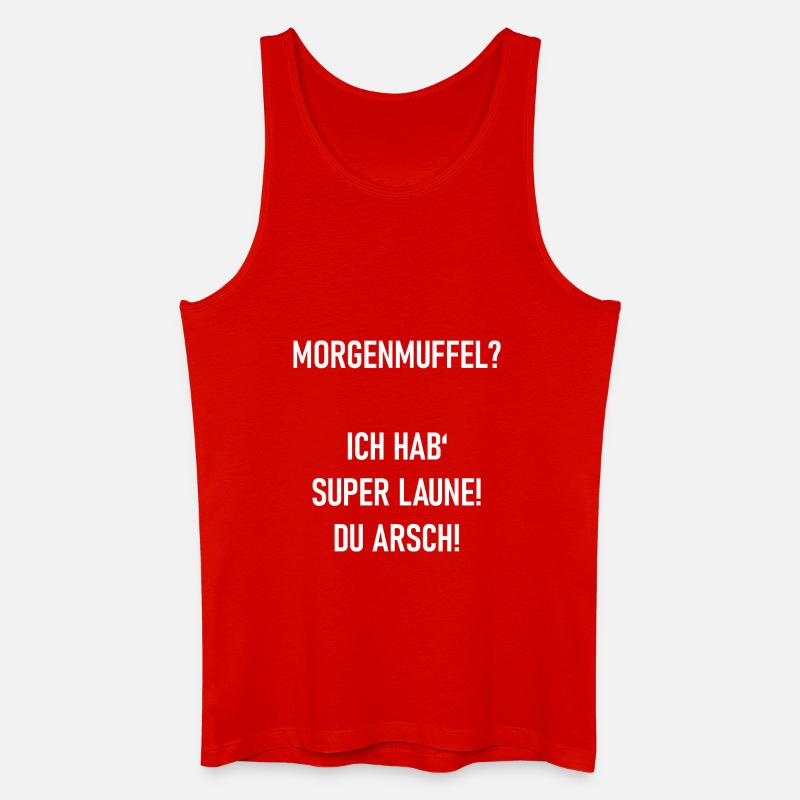 Morgenmuffel - Männer Bio Tank Top - Rot