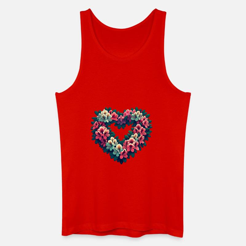Rhododendron - Männer Bio Tank Top - Rot