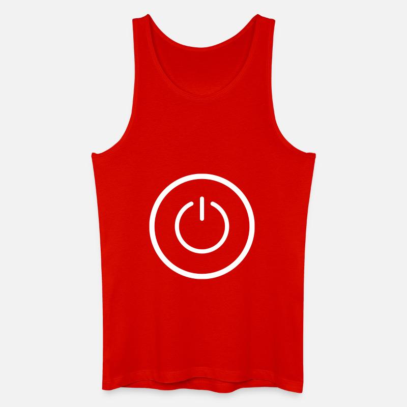 Power button - Männer Bio Tank Top - Rot