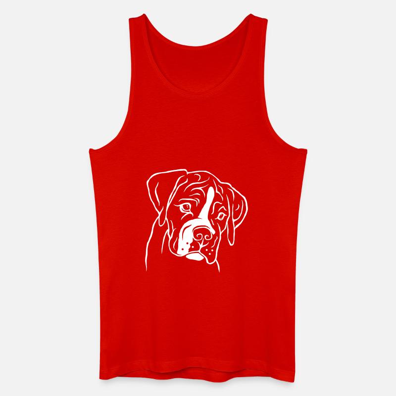 Boxer Welpe - Männer Bio Tank Top - Rot