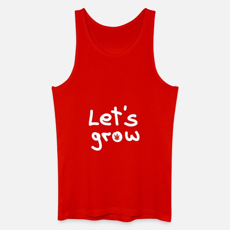 Let's grow - Männer Bio Tank Top - Rot