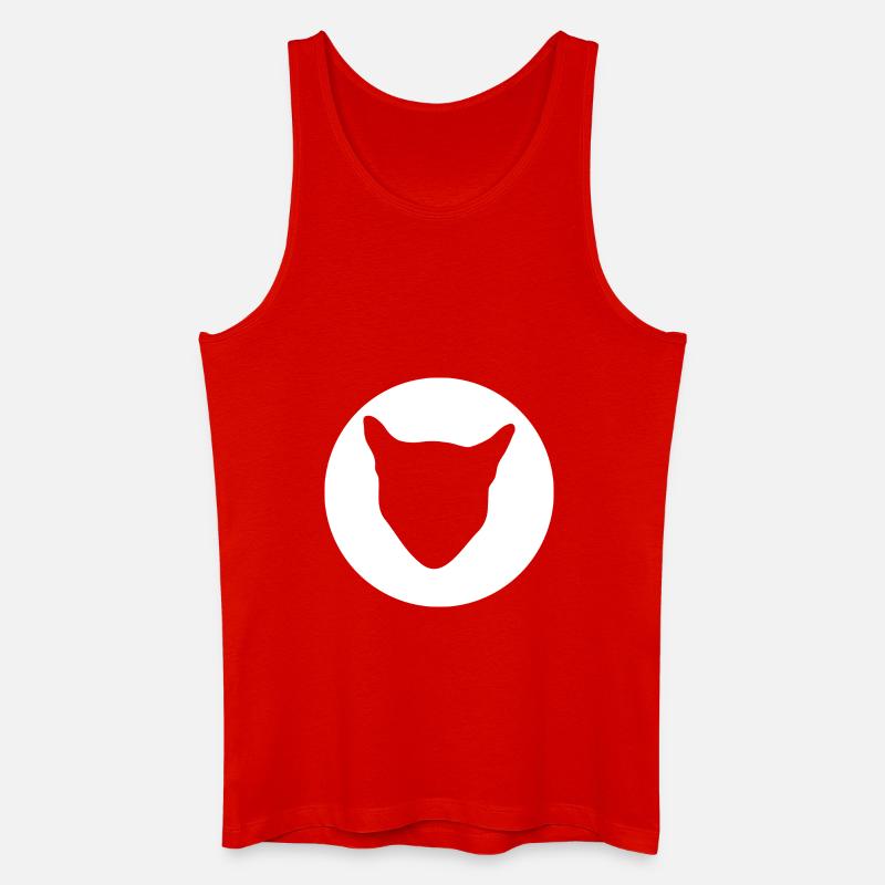 Katzenkopf - Männer Bio Tank Top - Rot