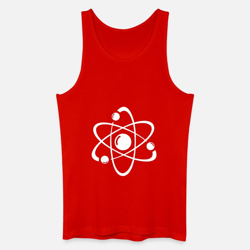 atom - Männer Bio Tank Top - Rot