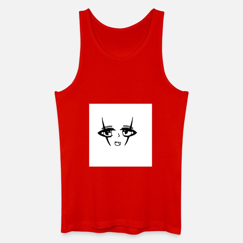 Face - Männer Bio Tank Top - Rot