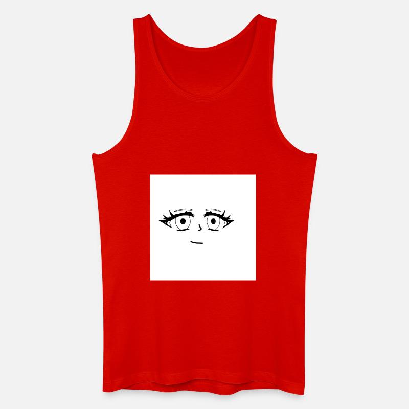 Kawaii Augen Minimal - Männer Bio Tank Top - Rot