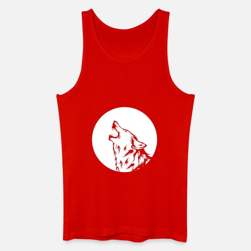 wolf - Männer Bio Tank Top - Rot