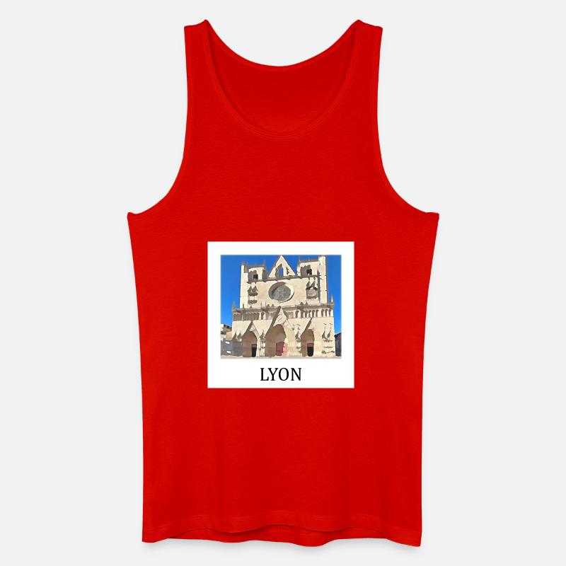Lyon - Männer Bio Tank Top - Rot