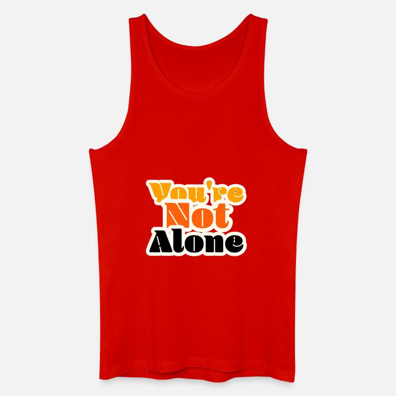 You're not Alone - Männer Bio Tank Top - Rot