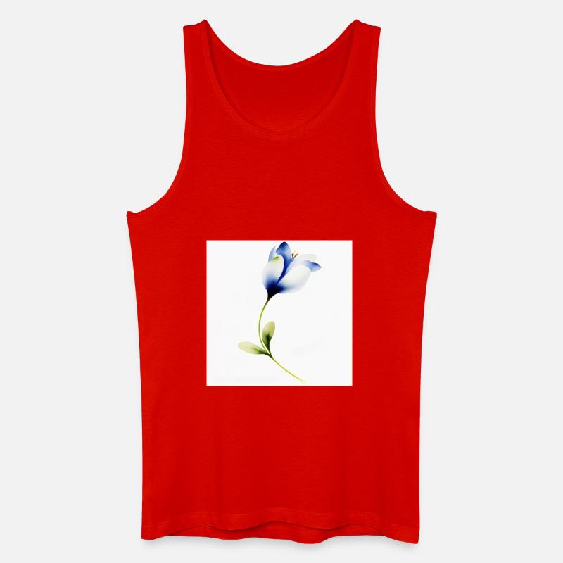 Blume - Männer Bio Tank Top - Rot