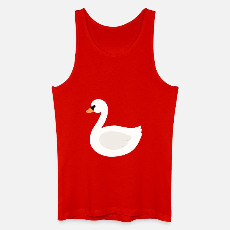 Schwan - Männer Bio Tank Top - Rot
