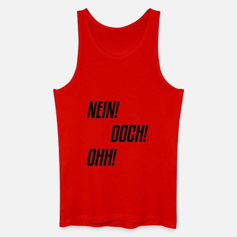 nein doch ohh - Männer Bio Tank Top - Rot