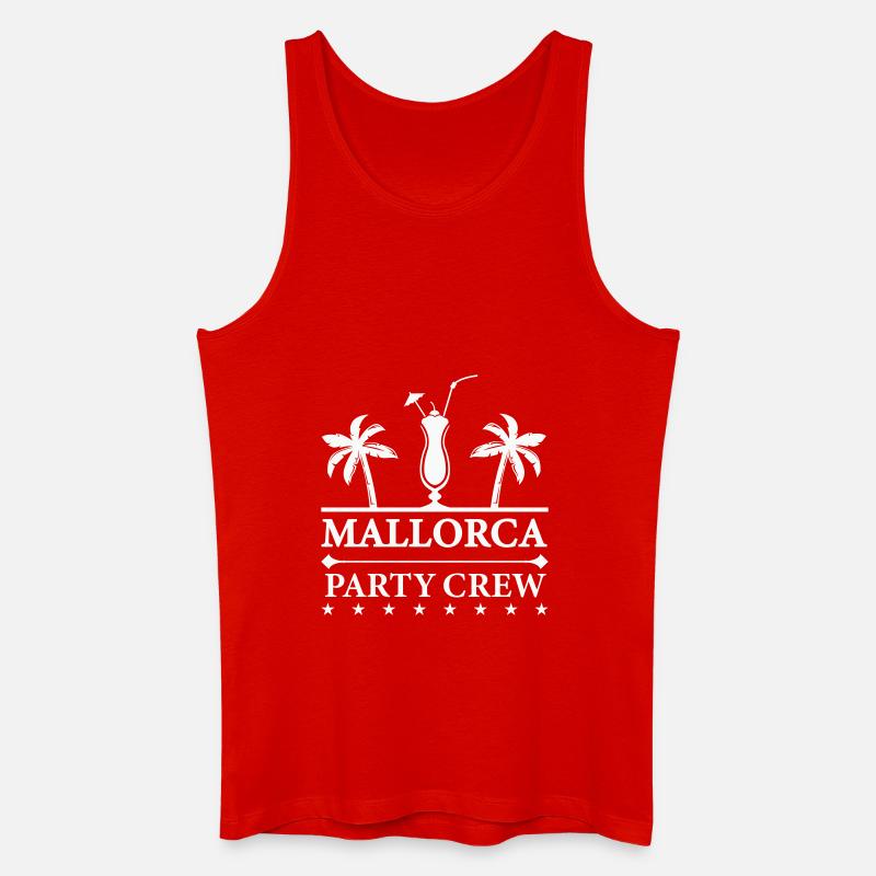 mallorca party crew - Männer Bio Tank Top - Rot