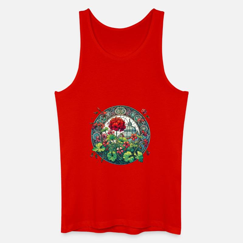 Geranien - Männer Bio Tank Top - Rot